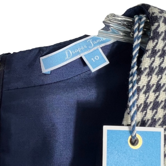 DRAPER JAMES Houndstooth Sleeveless Dress in Black / White Size 10 NWT - Picture 9 of 9